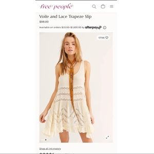 Viole and lace trapeze slip dress Free People!!!